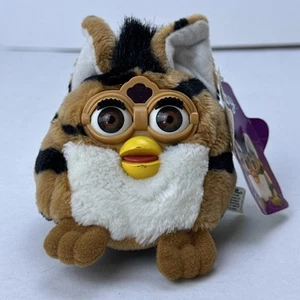 "Felpa de tigre de ojos marrones nube Furby Buddies 1999 con etiqueta 4"" no electrónica" - Imagen 1 de 13