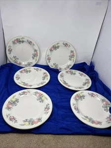 Lot of 6 Royal Vale China 1996 Fruits Dinner Plates White Green Rim Indonesia - Bild 1 von 24