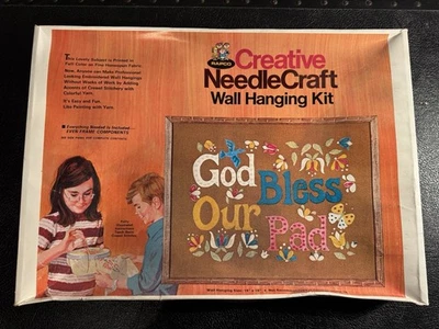 Creative Needle craft Wall Hanging Kit God Bless Our Pad READ - Image 1 of 4