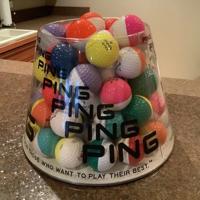 Cubo de exhibición vintage de tienda de ping (72 bolas de ping incluidas) Foto 1 de 4