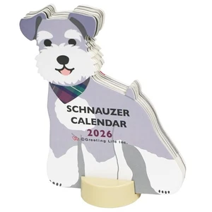 Calendario de mesa Greeting Life 2026 Animal Die-Cut Schnauzer C-1711-ET - Imagen 1 de 12