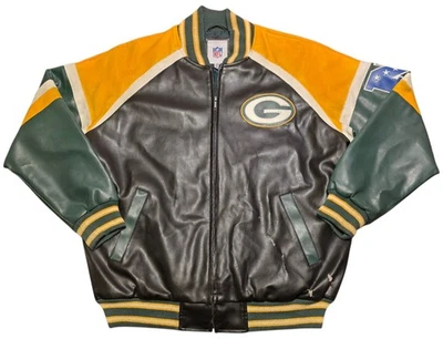 Green Bay Packers Jacket Mens Size XL GIII NFL Authentic Vintage Faux Leather - Image 1 of 4