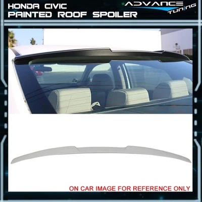 Fits 16-21 Honda Civic Sedan IKON Roof Spoiler Wing Painted #NH788P White Orchid Foto 1 de 4