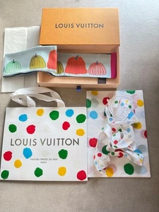 New Louis Vuitton Yayoi Kusama Pumpkin Silk Bandeau 120cm Italy Made Authentic . - Picture 1 of 11