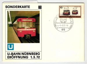 Berlin 380 auf Postkarte U-Bahn-Eröffnung Nürnberg #HT706 - Bild 1 von 1