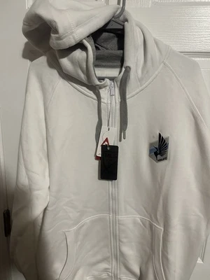Sudadera con capucha para hombre Minnesota United FC Antigua blanca cremallera completa talla grande nueva con etiquetas Foto 1 de 4