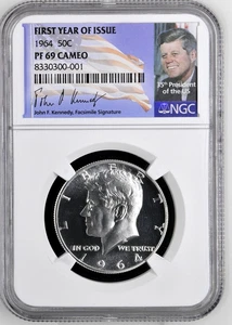 1964 Kennedy Half Dollar NGC Proof 69 Cameo - Bild 1 von 2