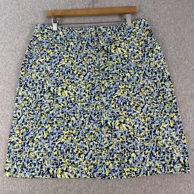 Falda Talbots Mujer 16 Pequeña Multicolor Estampado Abstracto Línea A Bolsillo Informal De Colección Foto 1 de 4