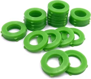 20pz Guarnizione Lavatrice Silicone Prevenzione Perdite Verde per Tubo Giardino Standard 3/4" - Foto 1 di 2