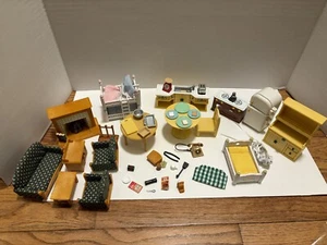 Calico Critters Lot Kitchen Living Room Baby Bunk Beds Accessories - Picture 1 of 12