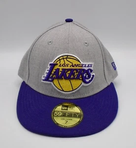 Los Angeles LAKERS Hat Cap Fitted Adult 7 New Era Basketball Mens - Picture 1 of 6