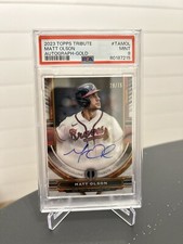 2023 Topps Tribute - Matt Olson Gold Auto SP 29/75 - Braves PSA 9 MINT Pop 1