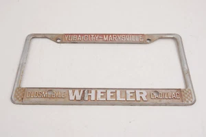 License Plate Frame Wheeler Oldsmobile Cadillac Marysville Yuba City Ca (M2R) - Picture 1 of 9