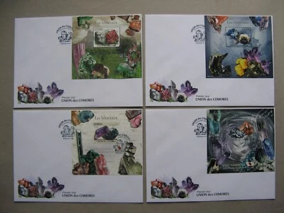 COMOROS, 8x cover FDC 2011, S/S minerals - Image 1 of 2