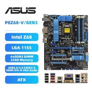 Intel Z68 Mainboard ASUS P8Z68-V/GEN3 LGA1155 DDR3 für Intel 2nd Core i7/i5/i3 - Bild 1 von 11