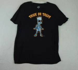 The Simpsons Shirt Adult Mens Large Black Short Sleeve Trick Or Treat - Picture 1 of 8