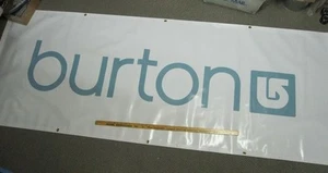 BURTON snowboard 2008 solo distribuidor promoción BANDERA azul MASIVA 3'x8' Nuevo stock antiguo - Imagen 1 de 1