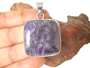 CHAROITE Sterling Silver 925 Gemstone PENDANT - Gift Boxed! - Picture 1 of 6
