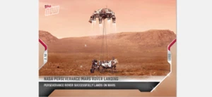 2021 TOPPS NOW NASA PERSEVERANCE MARS ROVER LANDING #1 SUCCESSFUL LANDS ON MARS - Picture 1 of 2