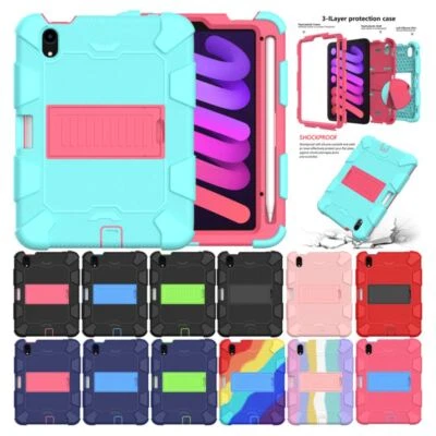 For iPad mini 6th Generation 8.3" 2021 Shockproof Stand Hybrid Case W/Pen Holder - Image 1 of 4