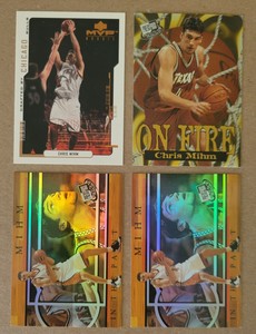 Chris Mihm TWO 2000 Press Pass In The Paint+On Fire+Upper Deck MVP Rookie #193