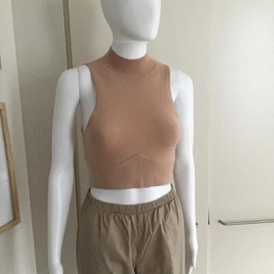 Jonathan Simkhai Peach cropped Cashmere-Blend Vest Tank/Size S/Eco Dry-Cleaned - Picture 1 of 9