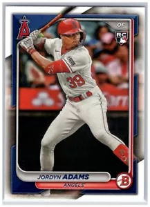 #27 Jordyn Adams Los Angeles Angels 2024 Bowman RC - Picture 1 of 2
