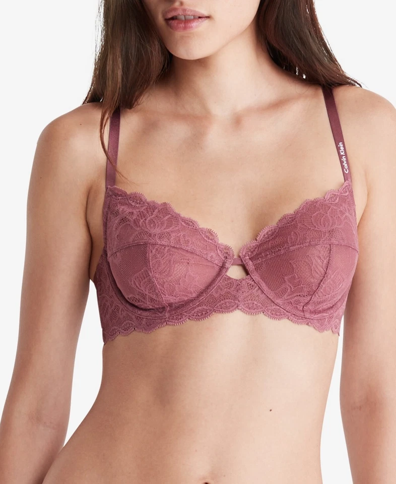 Calvin Klein Seductive Comfort with Lace Full Coverage Bra Crushed Berry 32C - Image 1 of 1