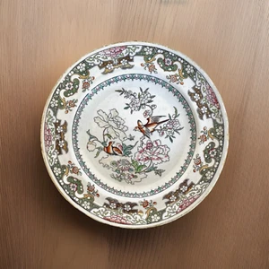 Antiker 1860 Minton Chinoiserie Teller, Vögel und Blumen, 9-3/4 cm England - Bild 1 von 10