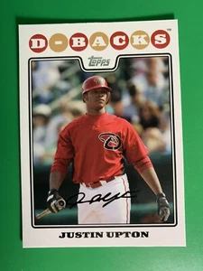 2008 Topps Justin Upton #130 Arizona Diamondbacks - Picture 1 of 2