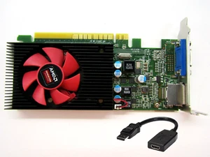 AMD C869 109-C86957-02 GRAPHICS CARDS 1GB PCIE DISPLAY-PORT/VGA +ADAPTER - Picture 1 of 3