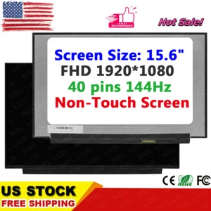 15.6"for Dell G7 15 7500 7590 LCD Screen Non-Touch Display Panel 40Pin FHD 144Hz - Picture 1 of 3