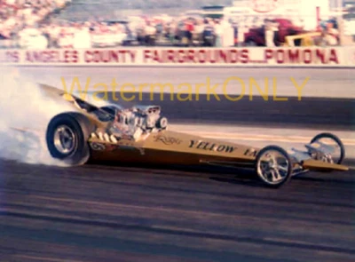"Ed Roth's" "Colmillo Amarillo" Años 60 Motor Delantero Top Combustible Dragster FOTO! #(1) Foto 1 de 2