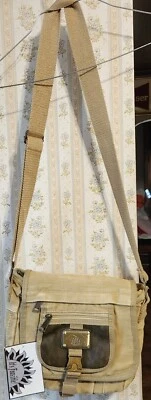 Bolso Bandolera Blanco Montaña Exterior Lona Resistente Unisex 12" x10" Foto 1 de 4