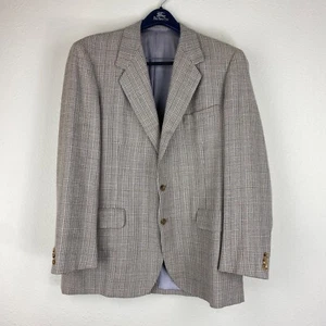 VTG Oxxford Clothes Onwentsia Alpaca Wool 42R Blazer Sport Coat Check Pattern - Picture 1 of 10