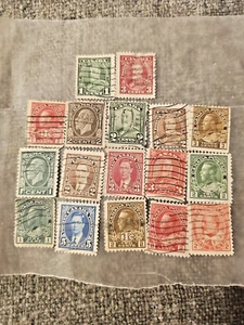 Canada Rare Collection of 17 Stamps 1910-1940's- Used (1,2,3 cent stamps) - Picture 1 of 9