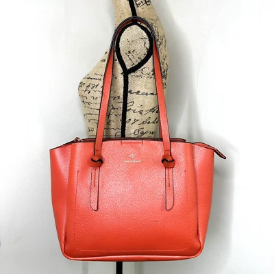 Bolso de Mano Nanette Lepore Naranja Imitación Cuero Desiree Triple Sección Hombro Foto 1 de 4