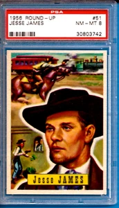 1956 Topps Round Up #51 Jesse James Psa 8 - Picture 1 of 2