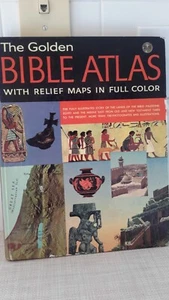 THE GOLDEN BIBLE ATLAS Vintage Full Color Maps 1975 12th Printing Pre-owned - Picture 1 of 7