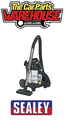 Sealey Vacuum Cleaner Builder / Construction Wet & Dry 20ltr 1250W / 110V Steel - Image 1 of 3