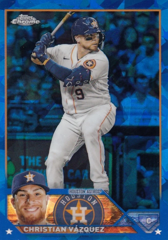 CHRISTIAN JAVIER TOPPS CHROME BLUE SAPPHIRE BASE HOUSTON ASTROS #157 2023 23 - Image 1 of 1