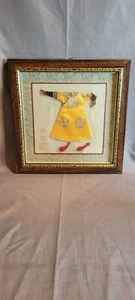 Vintage Miniatur Chinesisch Qianlong Kostüm Seide Qing Kaiser Gewänder gerahmte Kunst - Bild 1 von 8