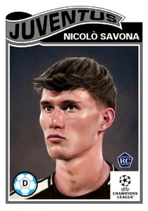 TOPPS LIVING UEFA CHAMPION LEAGUE ROOKIE CARD JUVENTUS NICOLO SAVONA #763 - Picture 1 of 1