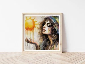 Gypsy Sun Full Cover Counted Cross Stitch Pattern - Picture 1 of 4