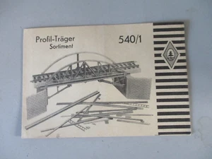 NOTICE DEPLIANT ACCESSOIRE TRAIN MINIATURE PROFIL TRAGER 540/1 DE - Photo 1/3