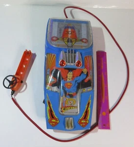 Rare Vintage 1980 Reel DC Superman Italian Remote Control Car HTF 16" x 7" large - Picture 1 of 11