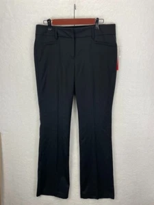 Elle Women's Black Pin-Striped Slacks Size 10 Dress Casual Pants NWT - Picture 1 of 9