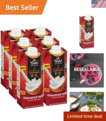 Rich Unsweetened Coconut Milk 25.36 fl oz, Non-GMO - Perfect for Recipes, 6 Pack - Image 1 of 4