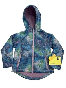 NWT All In Motion Girl's Soft Shell Jacket Sherpa Size XS (4/5) Tie Dye Purple - Picture 1 of 12