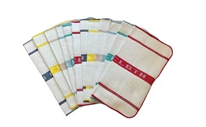Paños de cocina paquete múltiple gofre 100 % algodón catering colores cocina hogar platos - Imagen 1 de 12